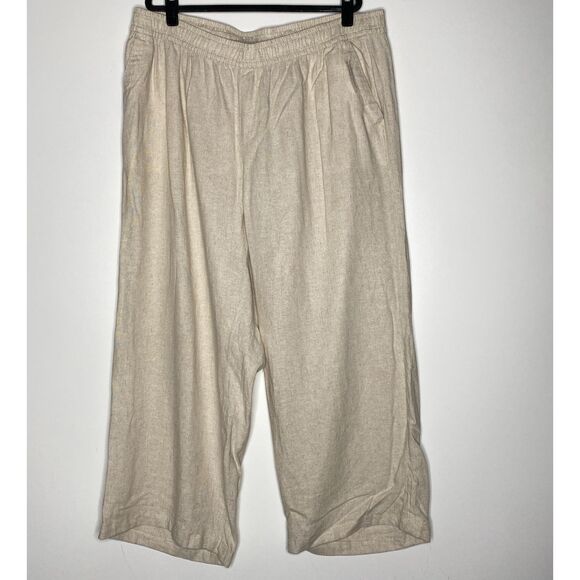 New Old Navy High-Waisted Linen-Blend Wide-Leg Pants Women's Plus Size 2X - Picture 9 of 9
